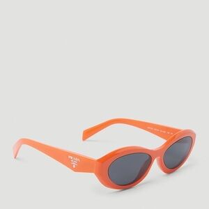 Prada Sunglasses Thick Orange Oval Cat Eye Frames